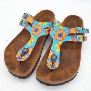 Birkenstock Birkis T-Strap Colorful Cork Sandals 36 Ladies 6 Regular Width